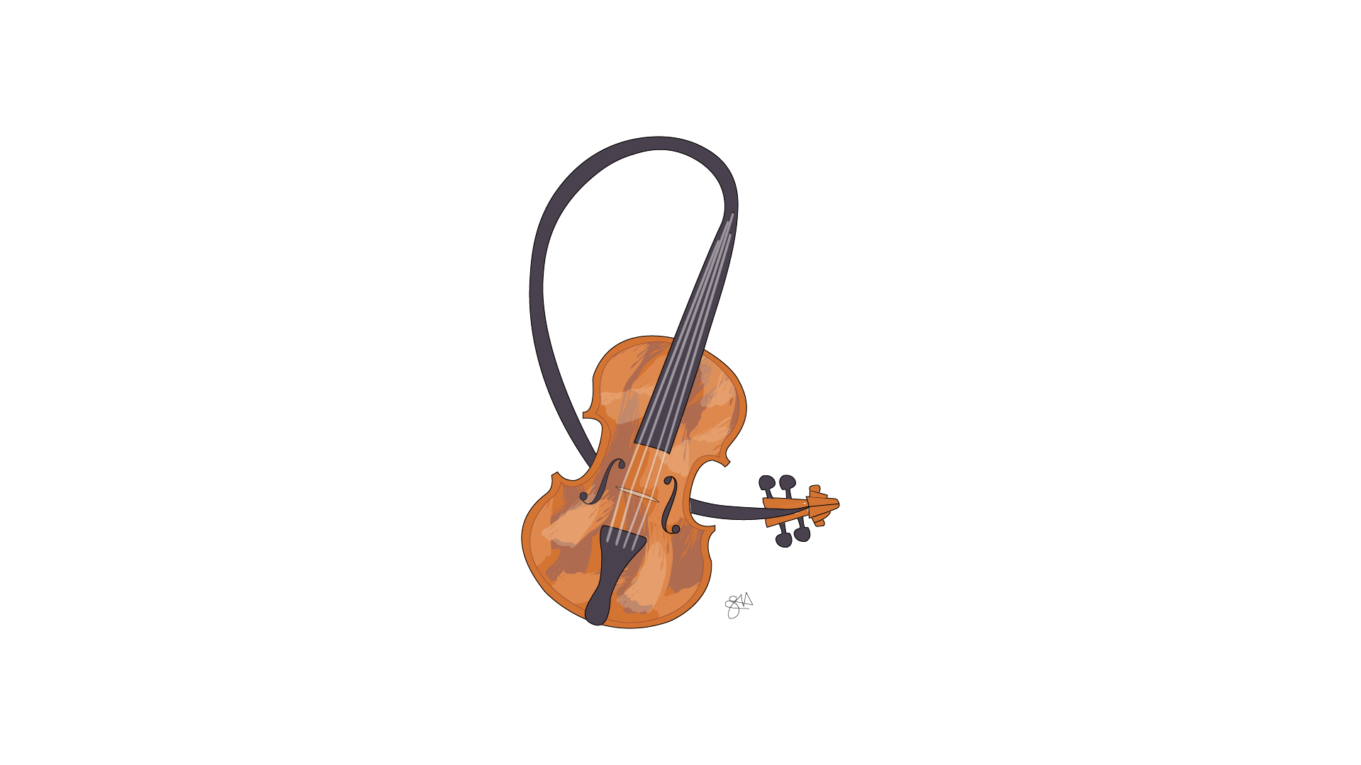 Viola de Arco ilustração